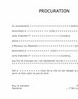Procuration - Le cas échéant